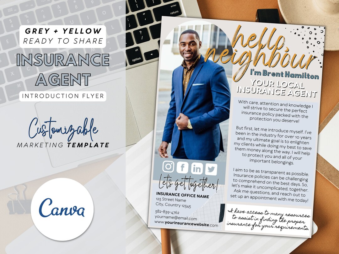 Insurance Agent Marketing Flyer Insurance Agent Introduction Flyer
