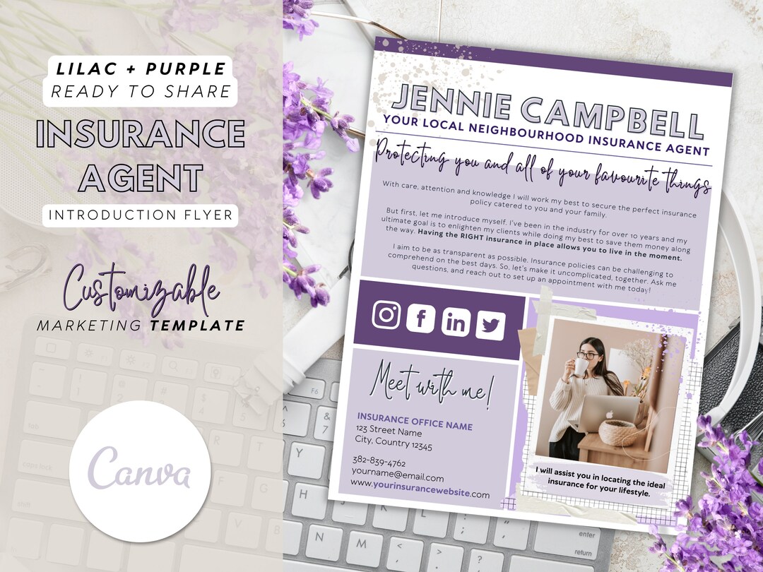 Insurance Agent Marketing Flyer Insurance Agent Introduction Flyer