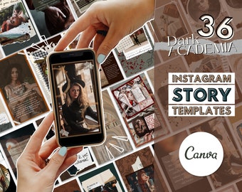 Plantilla de historia de Instagram Canva / Plantillas de historia de Dark Academia Instagram / Bookstagram Plantilla de historia de Instagram / Publicación de redes sociales Bookish