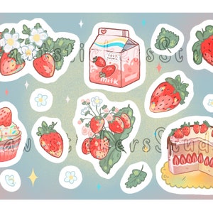 Strawberry sticker sheet
