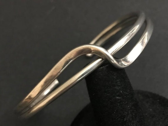 Sterling Silver Twisted Cuff Bracelet. 20.2g. Mod… - image 5