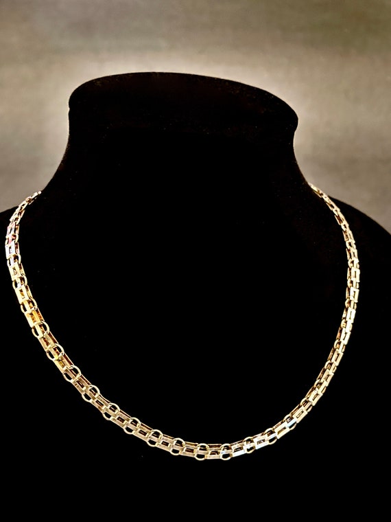 C10325) Sterling Silver - Rectangular Link Chain … - image 6