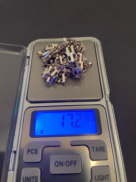 C10325) Sterling Silver - Rectangular Link Chain … - image 7