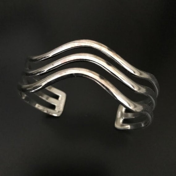 Sterling Silver - Cuff Bracelet - Stylish and Con… - image 2