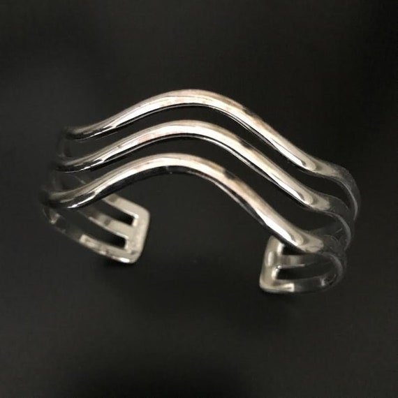 Sterling Silver - Cuff Bracelet - Stylish and Con… - image 9