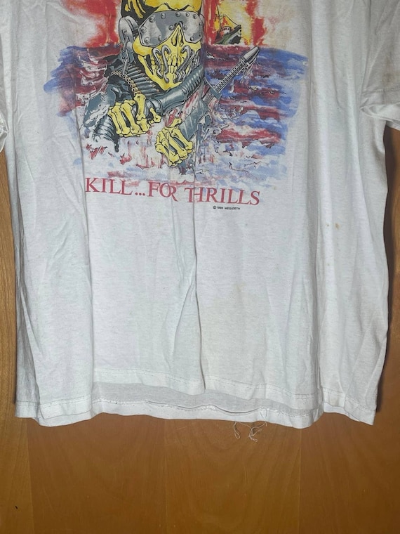 Vintage 1980's Megadeth I Kill For Thrills Speed … - image 3