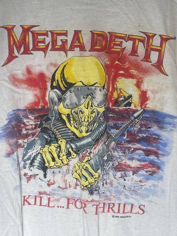 Vintage 1980's Megadeth I Kill For Thrills Speed … - image 4