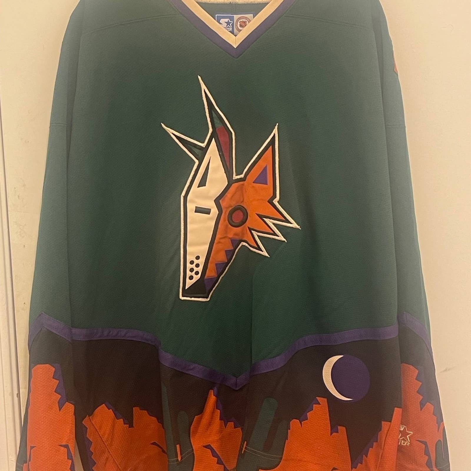 Vintage Phoenix Arizona Coyotes Alternate Jersey Green Youth XL desert
