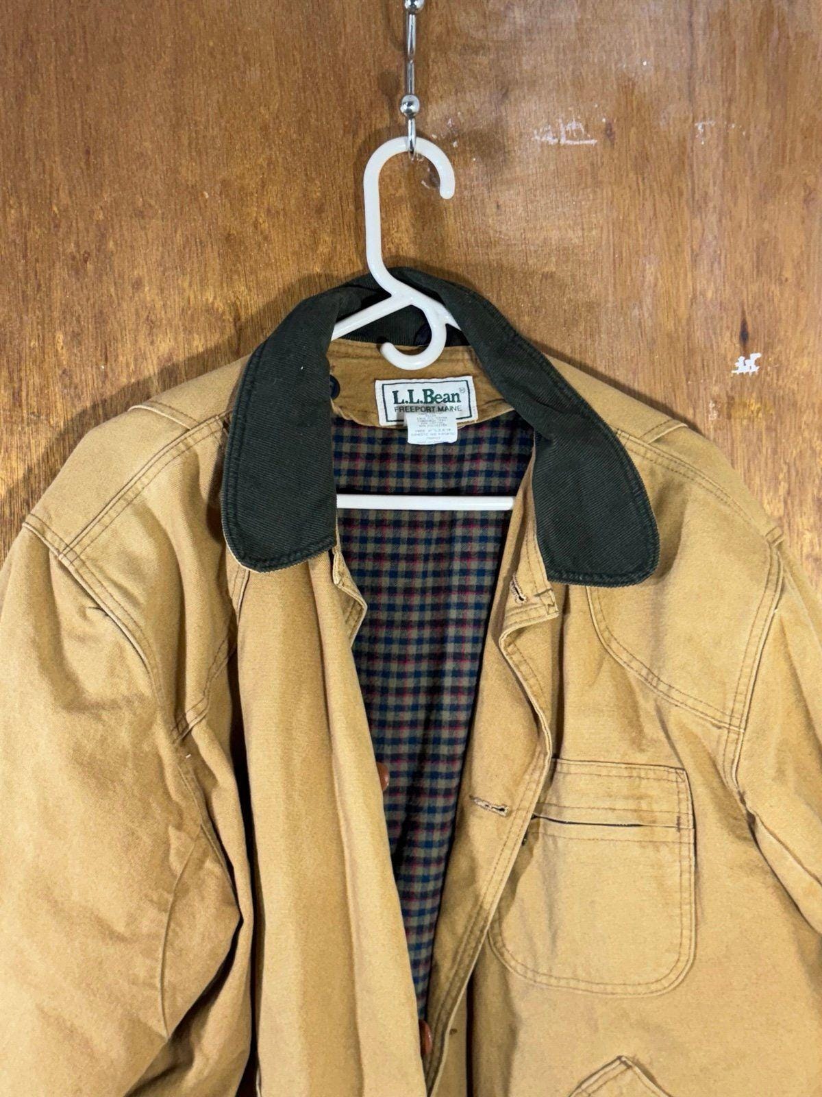 小物 LL bean nylon long coat jacket vintage LL Bean Coat Size Large Men's Blue Hooded Jacket Made In USA