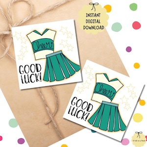 Cheerleading Gift Tags: Team Competition Printable (Digital Download)