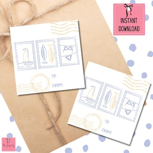 Coastal Summer Gift Tags: Printable Thank You Tags (PDF Download)