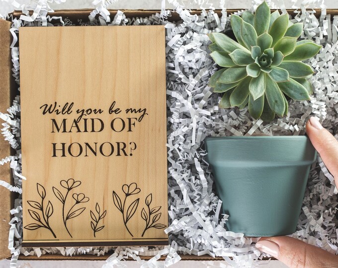 Maid of Honor Bridesmaid Proposal Box, Will You Be My Maid of Honor — free download