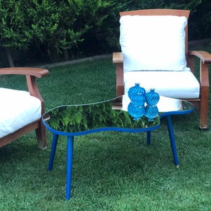 Cobalt Blue Coffee Table , Unique Blue Colored Center Table , Coffee Table Modern and Elegant
