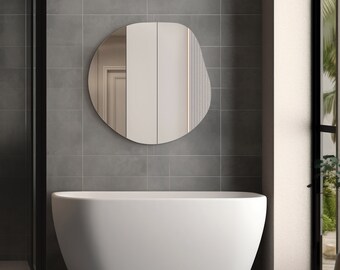Cheap Irregular Mirror Wall Decor , Asymmetric Cloud Mirror , Bathroom Mirror