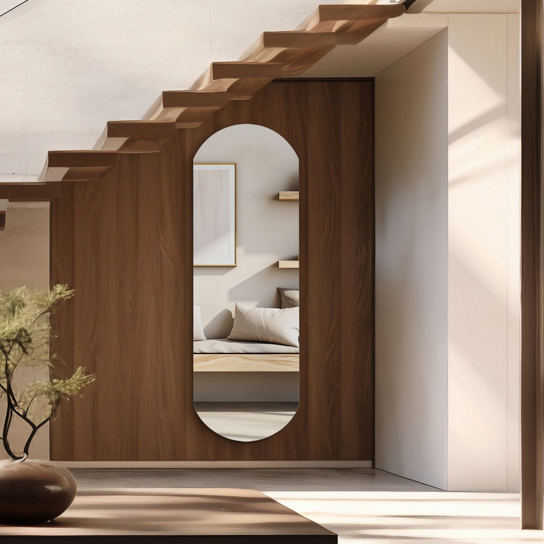 Oval Entryway Full Length Mirror , Large Mirror Hallway , Long Mirror