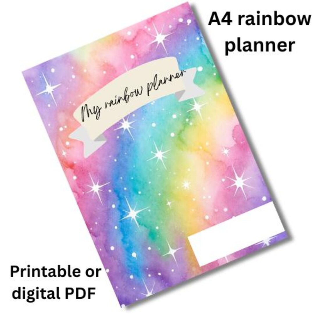 Digital Planner for iPad | Undated Hyperlinked Rainbow Planner | Weekly ...