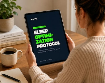 Sleep Optimization Guide PDF | Deep Sleep Protocol | HRV Improvement | Circadian Rhythm Reset | Biohacking Digital Download