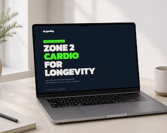 Zone 2 Cardio Guide PDF | Longevity Training Protocol | VO2 Max Workout Plan | Peter Attia Inspired | Biohacking Digital Download