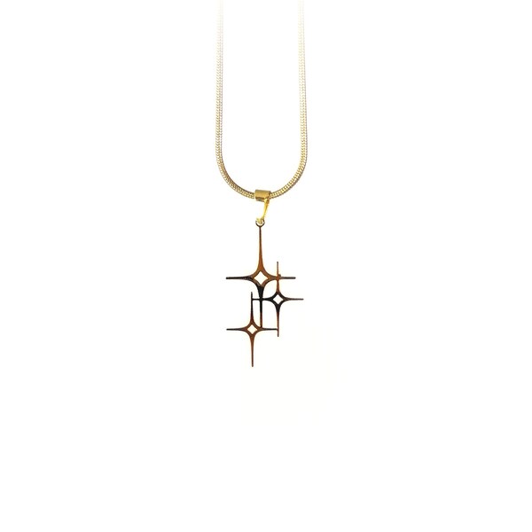 Pendentif or constellation étoile pour femme