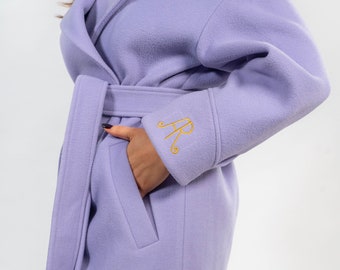 Lilac wool coat hotsell