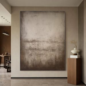 Brown Abstract Painting On Canvas Earth Tone Painting Wabi-Sabi Wall Art Neutral Texture Art Minimalist Wall Art Plaster Art Boho Wall Decor