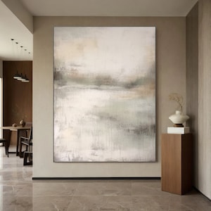 Large Beige Textured Abstract Painting Beige Wabi Sabi Wall Art Gray Abstract Painting 3D Textured Wall Art Beige Brown Textured Wall Art
