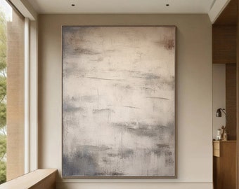 Beige And Gray Minimalist Painting Gray Wabi-Sabi Wall Art Beige Painitng Neutral Wall Decor Beige Wall Art Living Room Decor