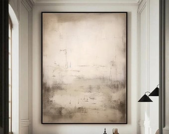 Beige Canvas Art Beige Painting Handmade Painting Wabi Sabi Wall Art Contemporary Art Brown Beige Abstract Painting Modern Wall Decor