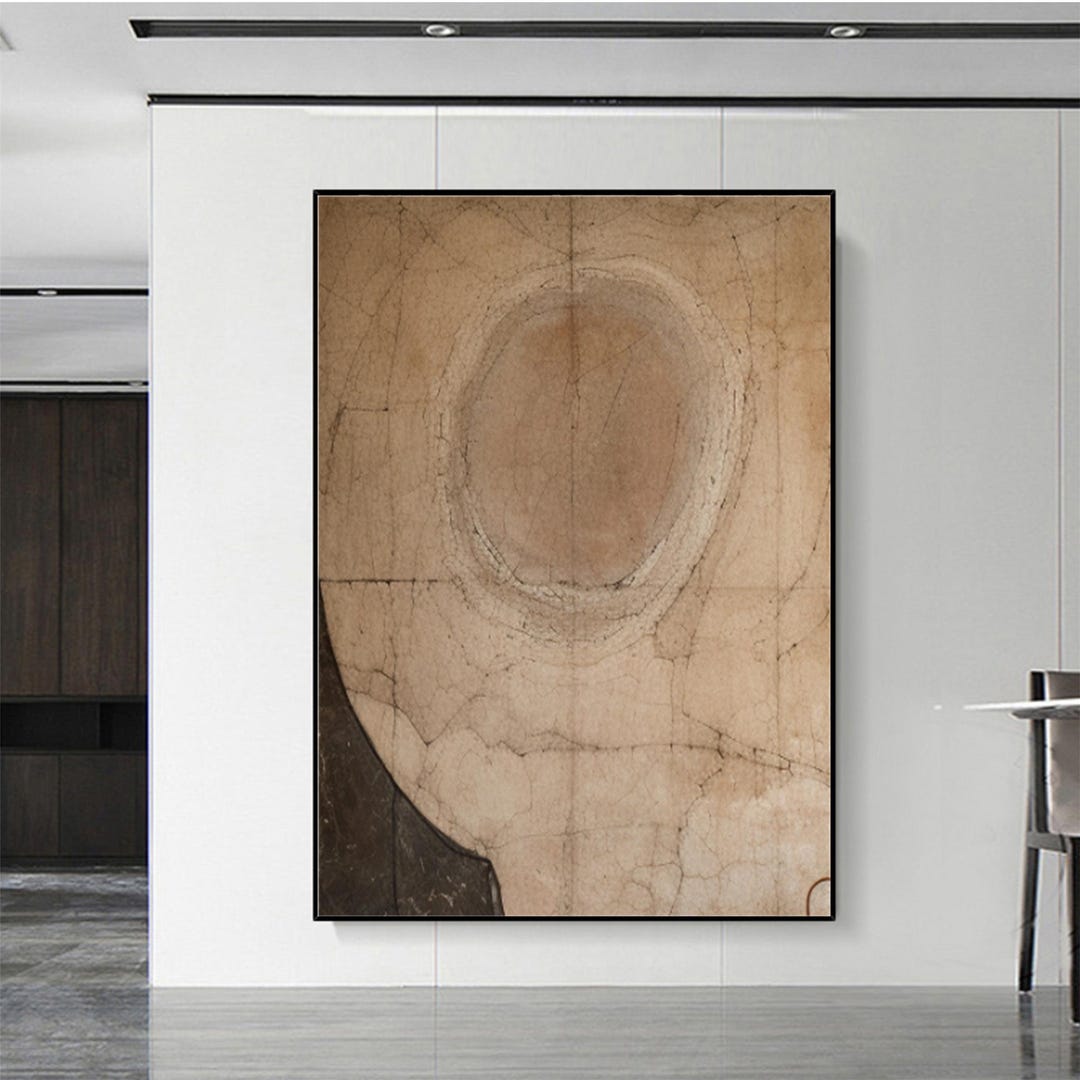 Large Brown Beige Painting Brown Textured Wall Art Brown Abstract Wall ...