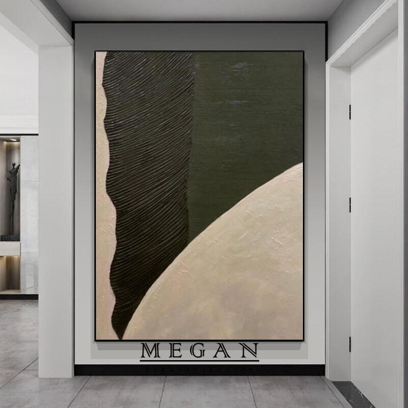 Dark Green Wall Art Large Abstract Wall Art Texture Painting Etsy
