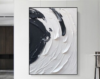 Framed Black And White Abstract Wall Art, Black Boho Wall Decor For Living Room, 3 Piece Modern Minimalist Geometric Canvas Art Work Prints Painting Decoration For Bedroom Home Office, 16x24 Inch