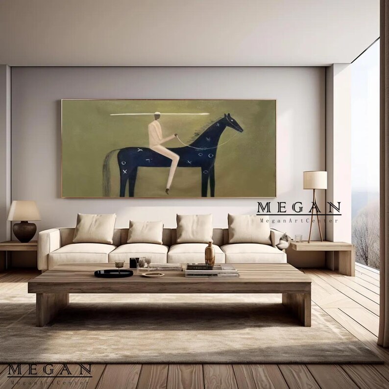 Western Cowboy Wall Art Abstract Wall Art Original Figurative Art Horse ...