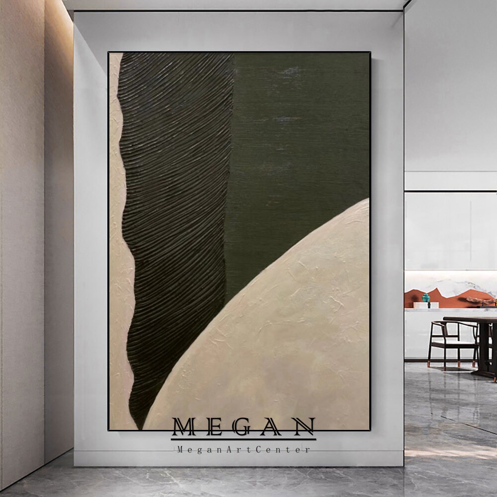 Dark Green Wall Art Large Abstract Wall Art Texture Painting Etsy