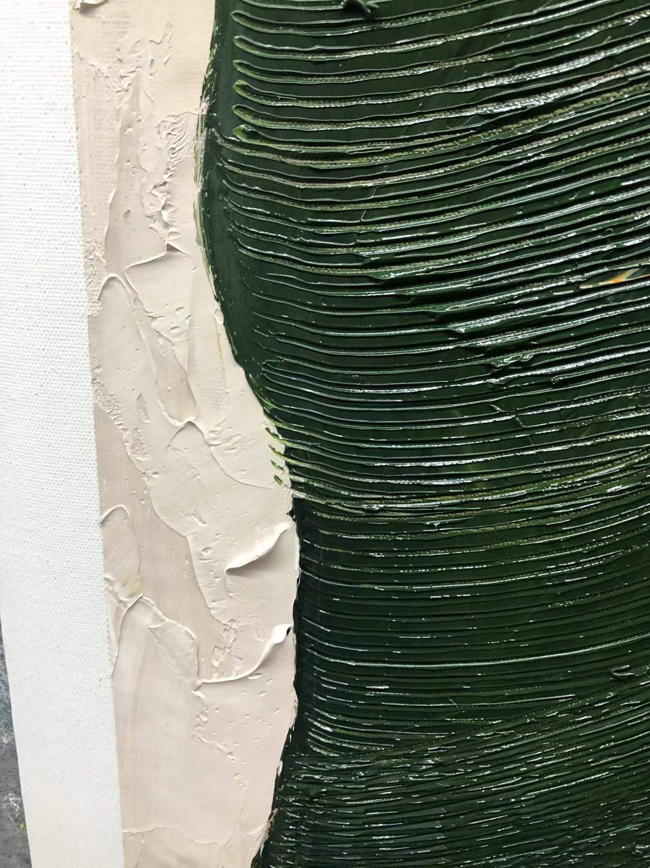 Dark Green Wall Art Large Abstract Wall Art Texture Painting Etsy