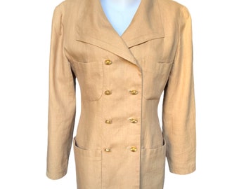 Vêtements Vêtements femme Vestes et manteaux veste en lin blanc vintage années 1980/1990 