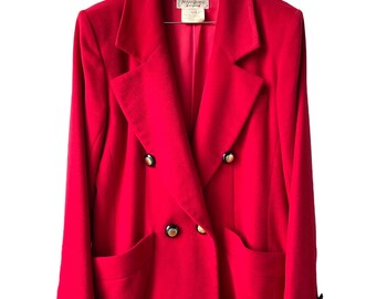 Chaqueta roja de cachemir Yves Saint Laurent Rive Gauche 1993