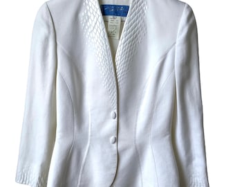 Thierry Mugler fitted white jacket