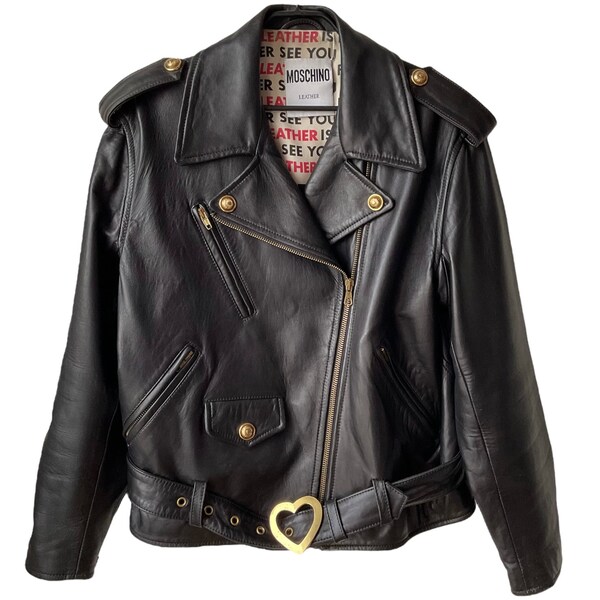 Perfecto cuir Moschino Leather années 80