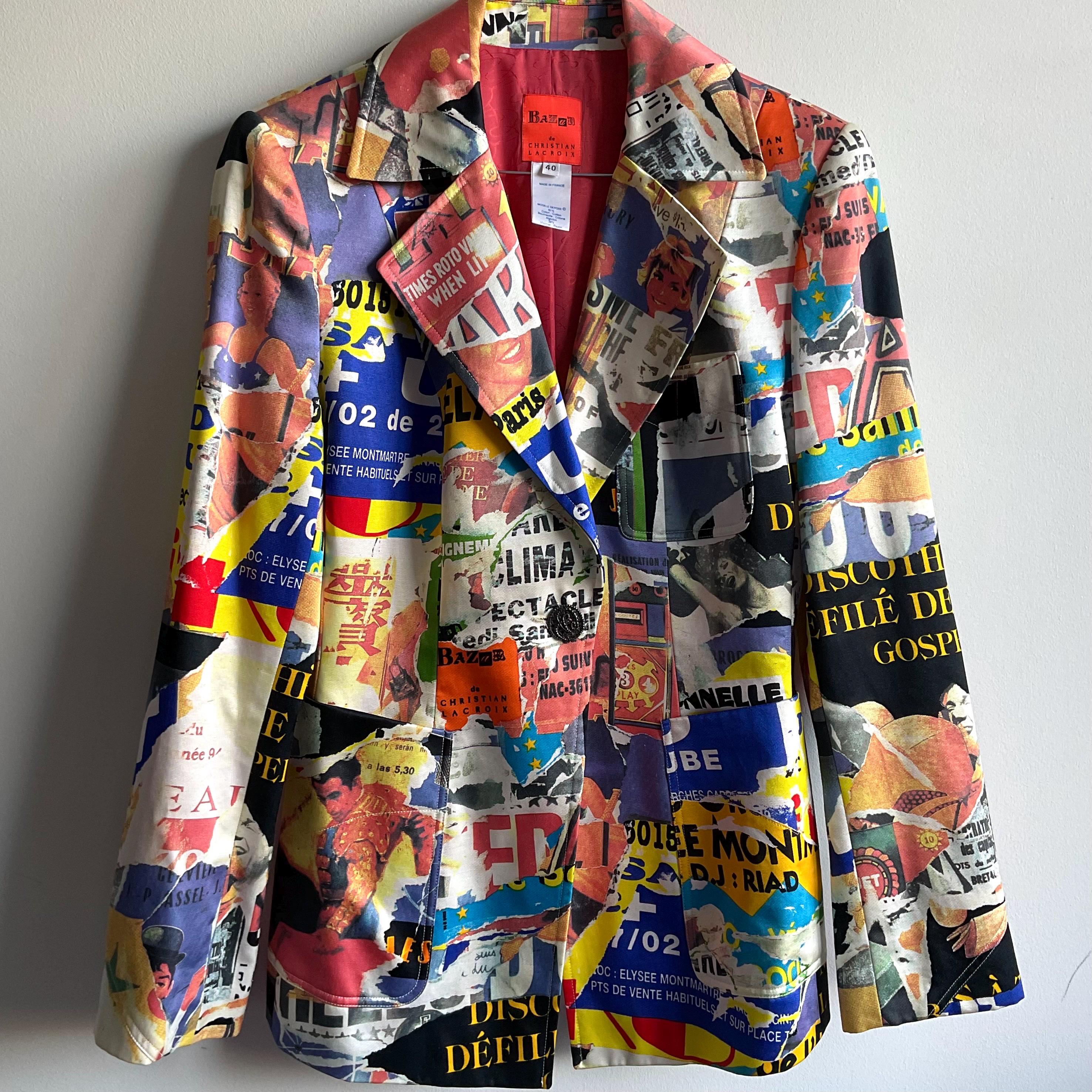 ジャケット・アウター John Galliano wool tailored jacket John Galliano Newspaper Print Wool Tailored Jacket