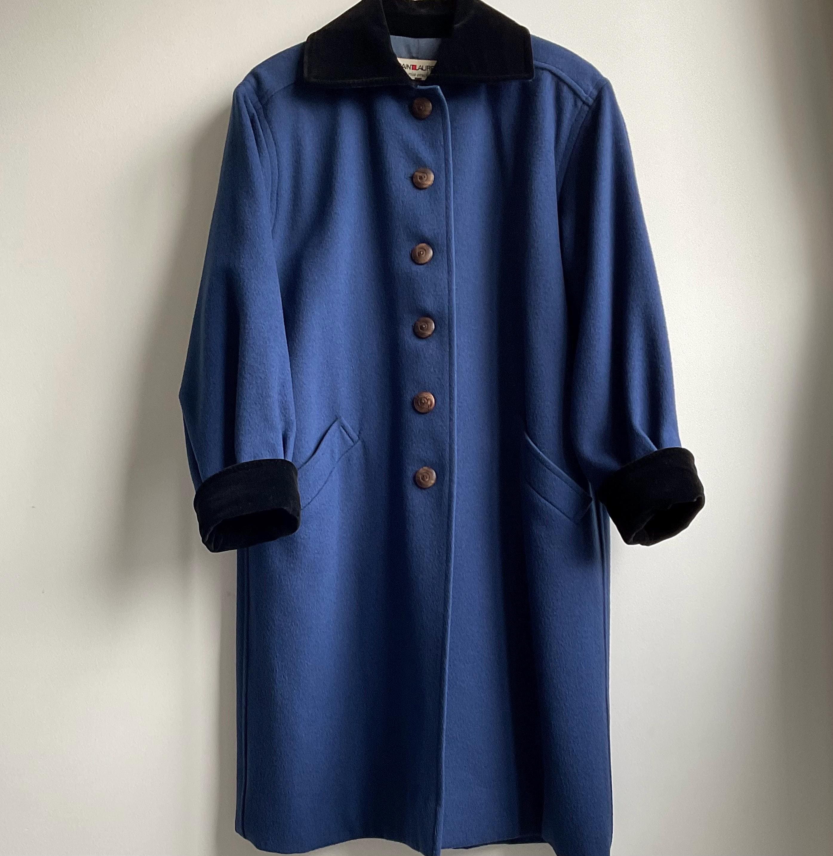 Yves Saint Laurent Wool Coat - Etsy UK