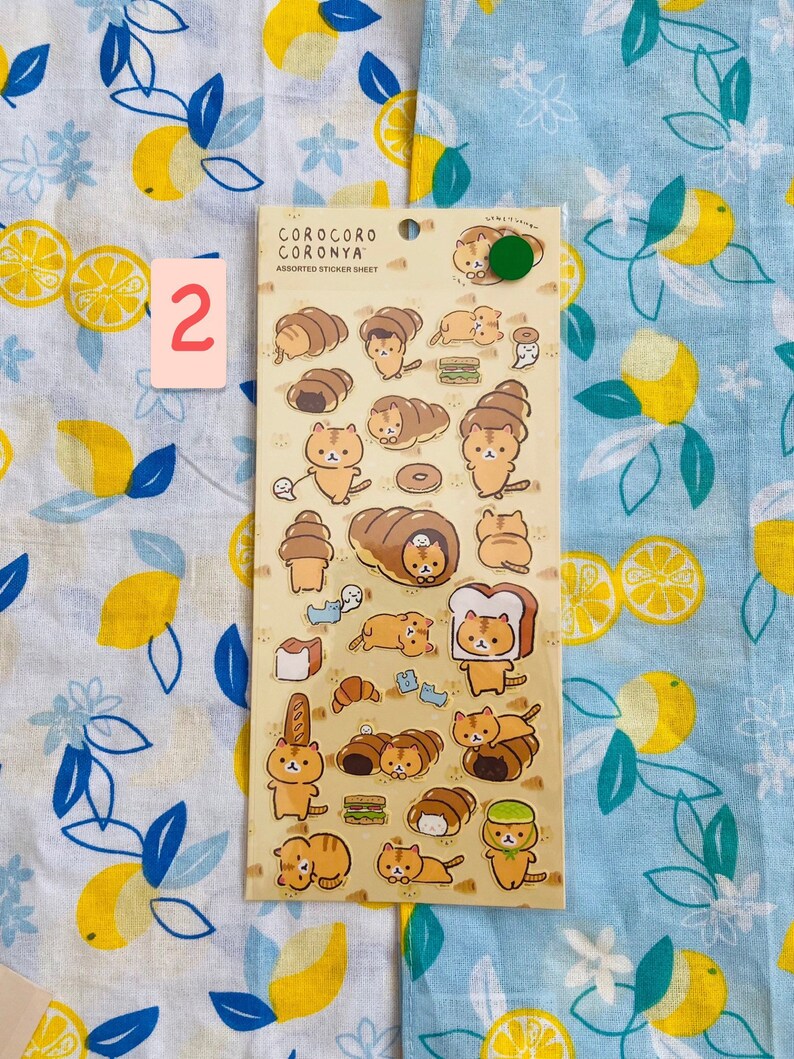Corocoro Coronya, Assorted Sticker Sheet: Set One 2: Bread (YELLOW)