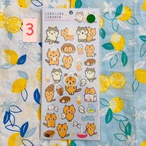Corocoro Coronya, Assorted Sticker Sheet: Set One 3: Ice Cream (BLUE)