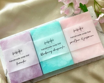 Pastel Tie-Dye Zeep Reep | Natuurlijke Australische handgemaakte zeep | Perfect voor moederdagcadeaus, bruidsdouches, geschenken, bruiloften en dagelijks gebruik