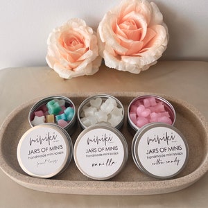 Mini barattoli di sapone / Saponi monouso / 30x per barattolo - Sapone naturale australiano fatto a mano / Perfetto come regalo per la festa della mamma, emergenze e compleanni