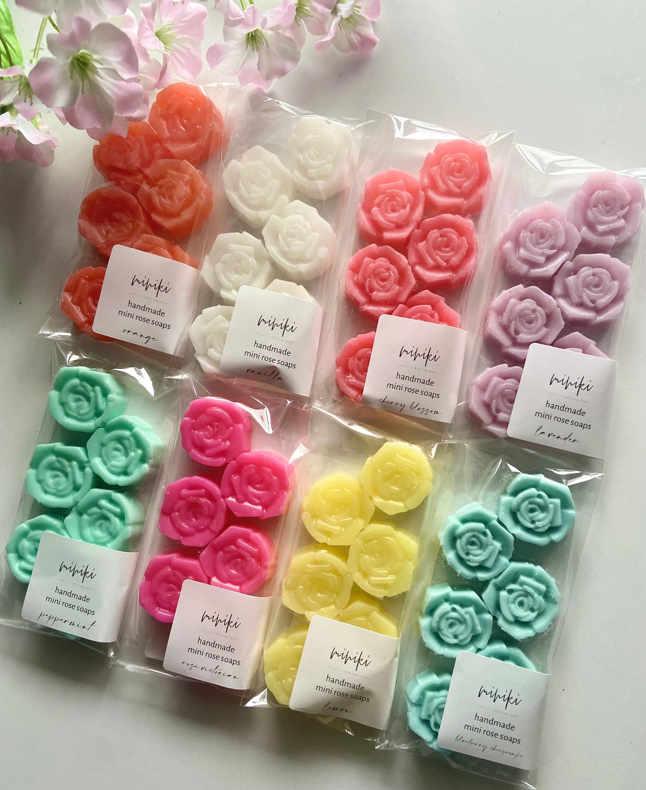 Mini Rose Soaps - Australian Natural Handmade Soap | Perfect for Mothers Day Gifts, Favours, Birthday, Bridal Shower, Kids, Weddings & Event