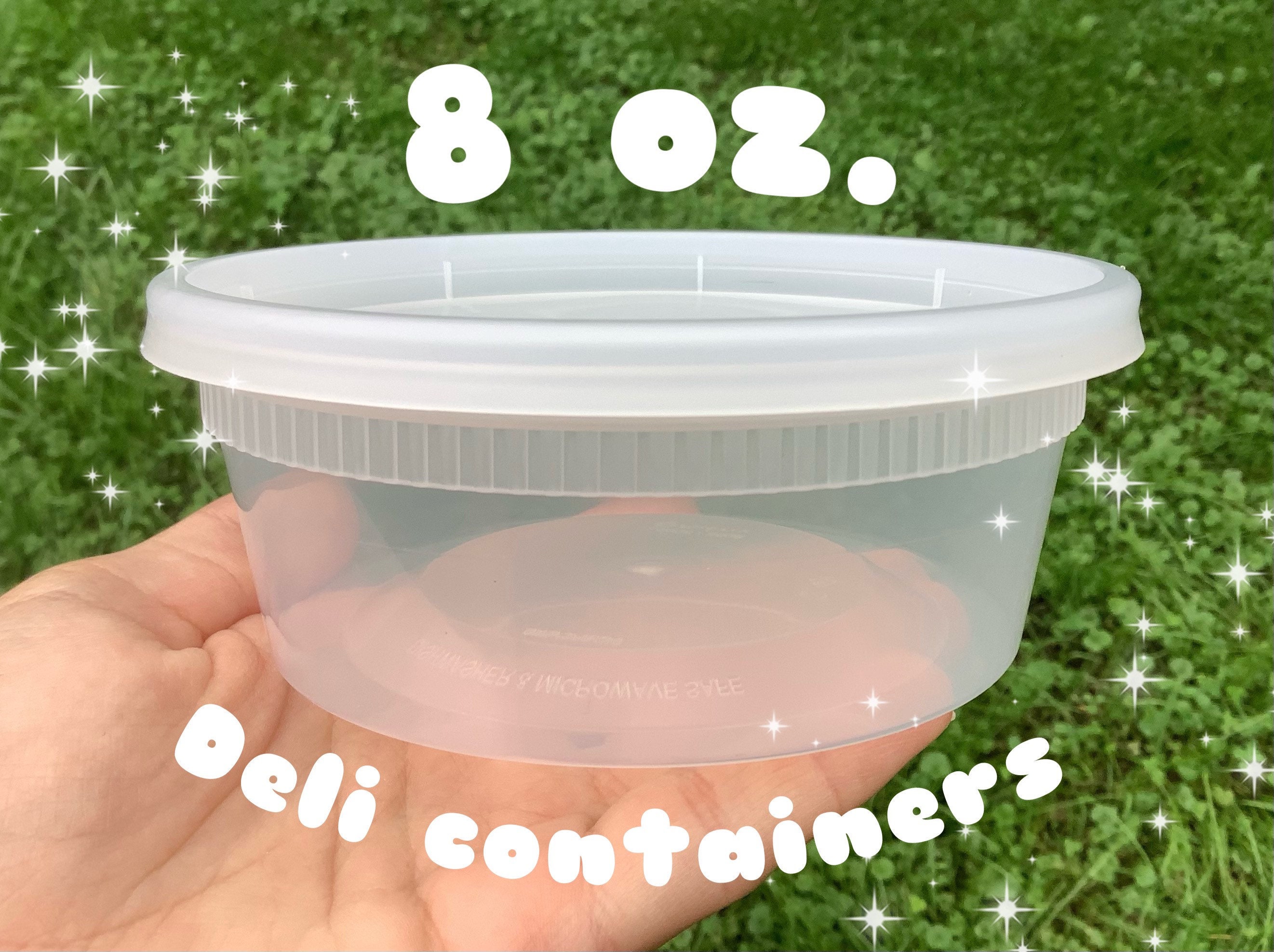 8 Oz Slime Containers Deli Containers for Crafts/food/slime Etsy