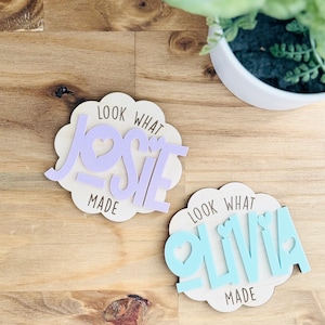 Look What I Made Magnet | Fridge Magnet | Kid&#39;s Art Magnet | Children&#39;s Art Display Magnet | Child Magnet | Artwork Magnet | Kid&#39;s Magnet |