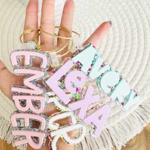 Personalized Name Keychain | Personalized Name Plate | Bogg Bag Charm | Backpack Name Tags | Diaper Bag Tag |  Custom Acrylic Keychain |