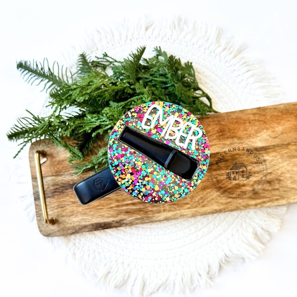 Personalized Hydro Traveler Topper: 20oz Acrylic Tumbler Name Plate