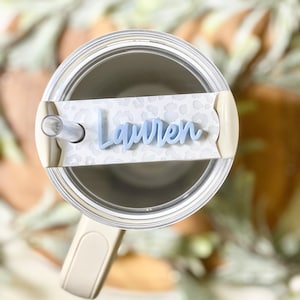 Leopard Stanley Quencher 40oz H2.0 Tumbler Plate Topper | Personalized Stanley Name Plate Topper | Tumbler Name Plate | Stanley Lid Tag |